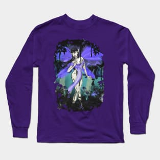 Undead Goth Fairy - Horror Fantasy Illustration Long Sleeve T-Shirt